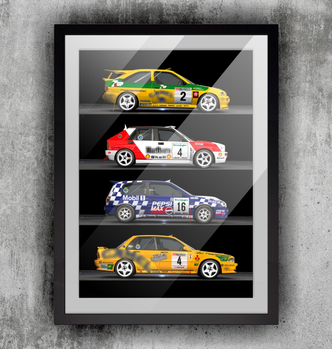 LÁMINA RALLYES 90s EN CANARIAS TAMAÑO A3
